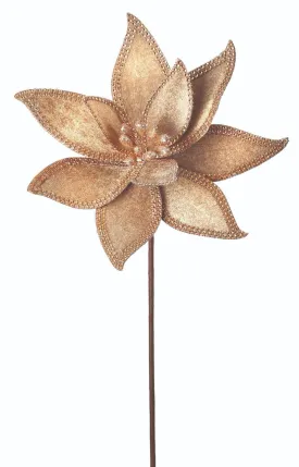 24 JEWELED EDGE REGAL POINSETTIA STEM
