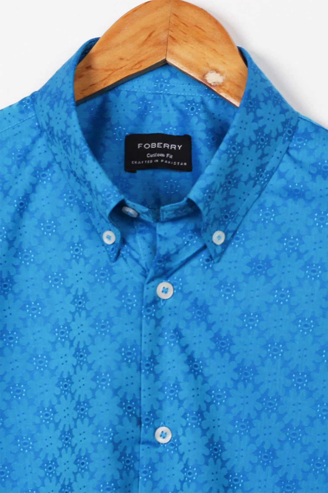 Blue Jacquard Shirt