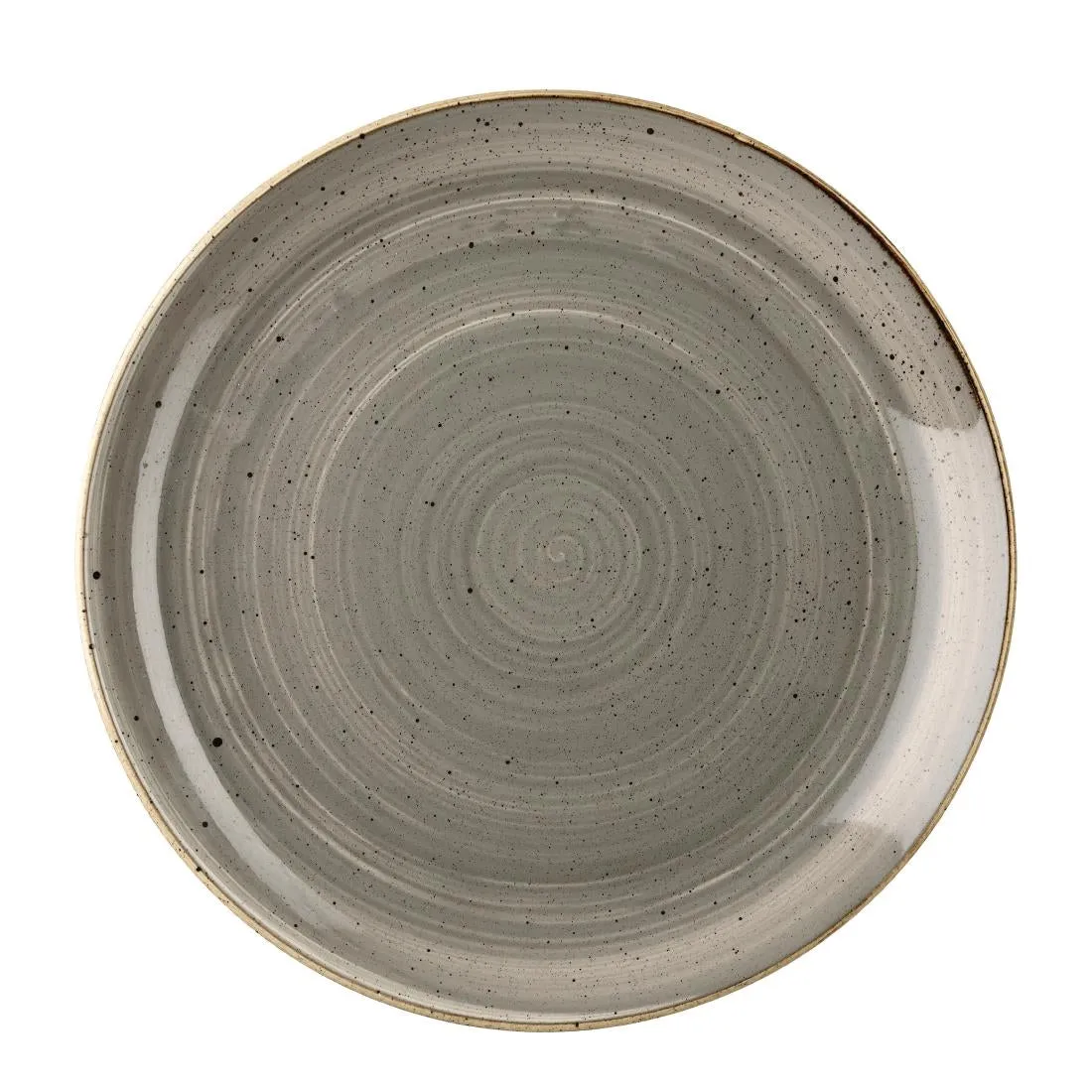 Churchill Stonecast Round Coupe Plate Peppercorn Grey 217mm (Pack of 12)