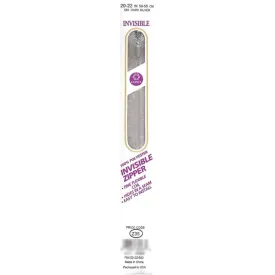 Coats Invisible Zipper 20in to 22in Dark Silver