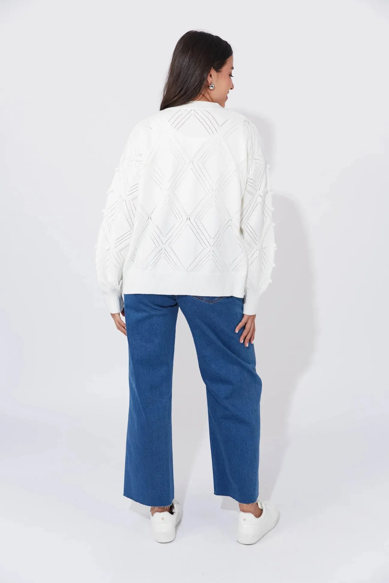 CORFU CARDIGAN- WHITE