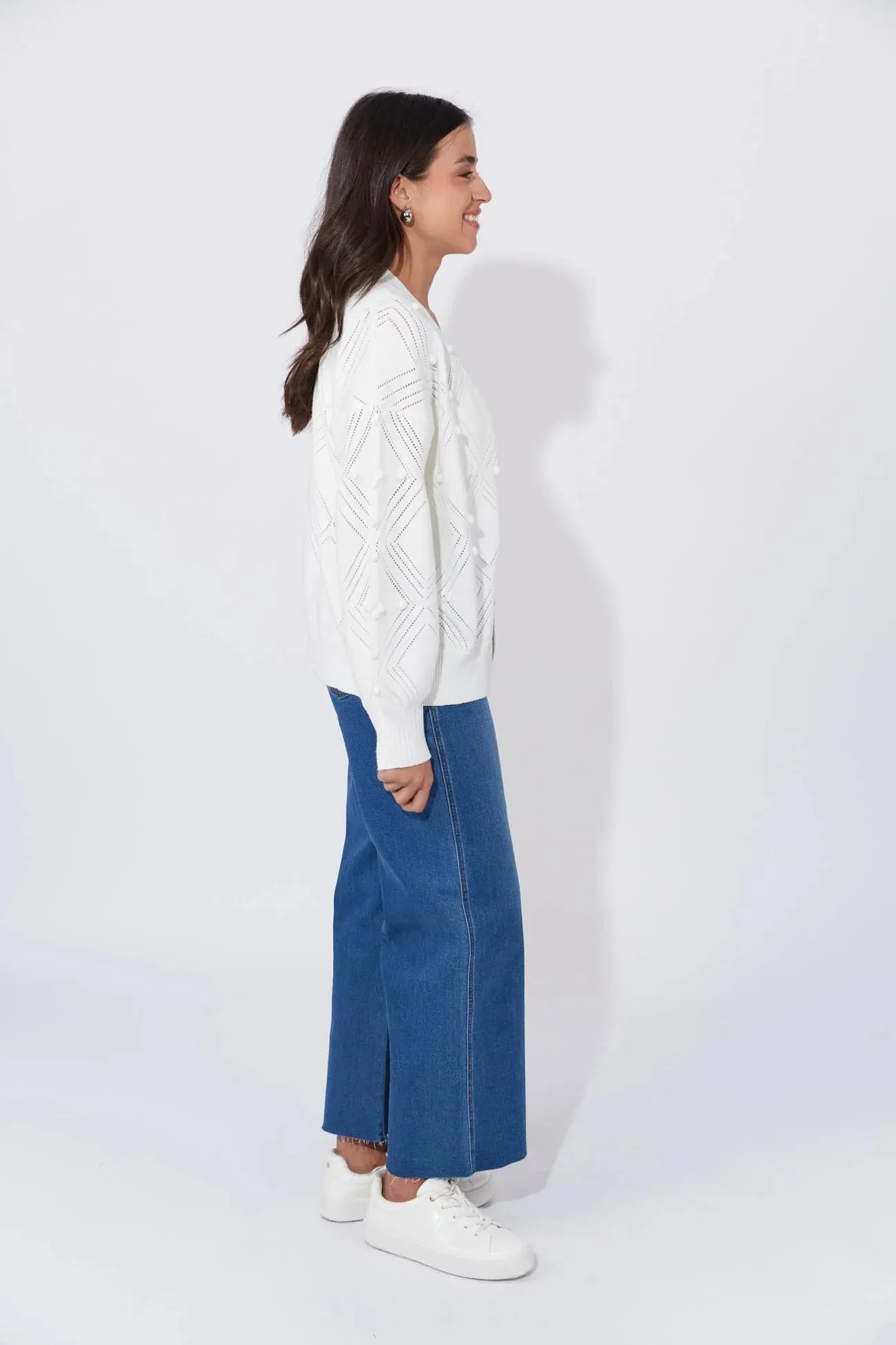 CORFU CARDIGAN- WHITE