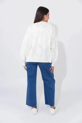 CORFU CARDIGAN- WHITE