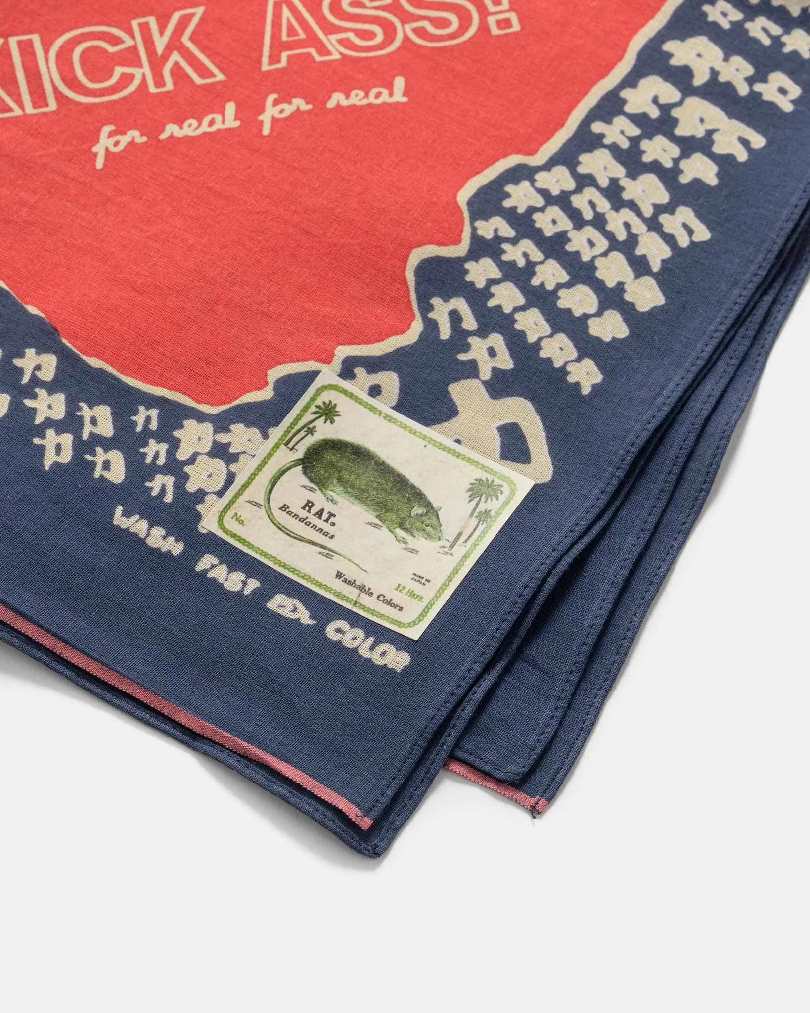 Fastcolor Selvedge Bandanna (LOVE POWER) Navy