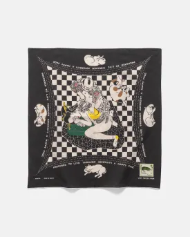 Fastcolor Selvedge Bandanna (RAINBOWY NO WOMAN NO CRY Black