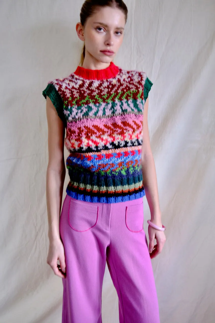 Knitwear No.113. Crayons Sleeveless Jumper