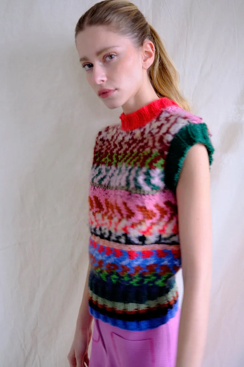 Knitwear No.113. Crayons Sleeveless Jumper