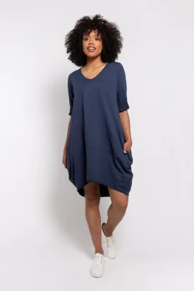 M Made in italy  Women's Knitted 3/4 Sleeve Dress
