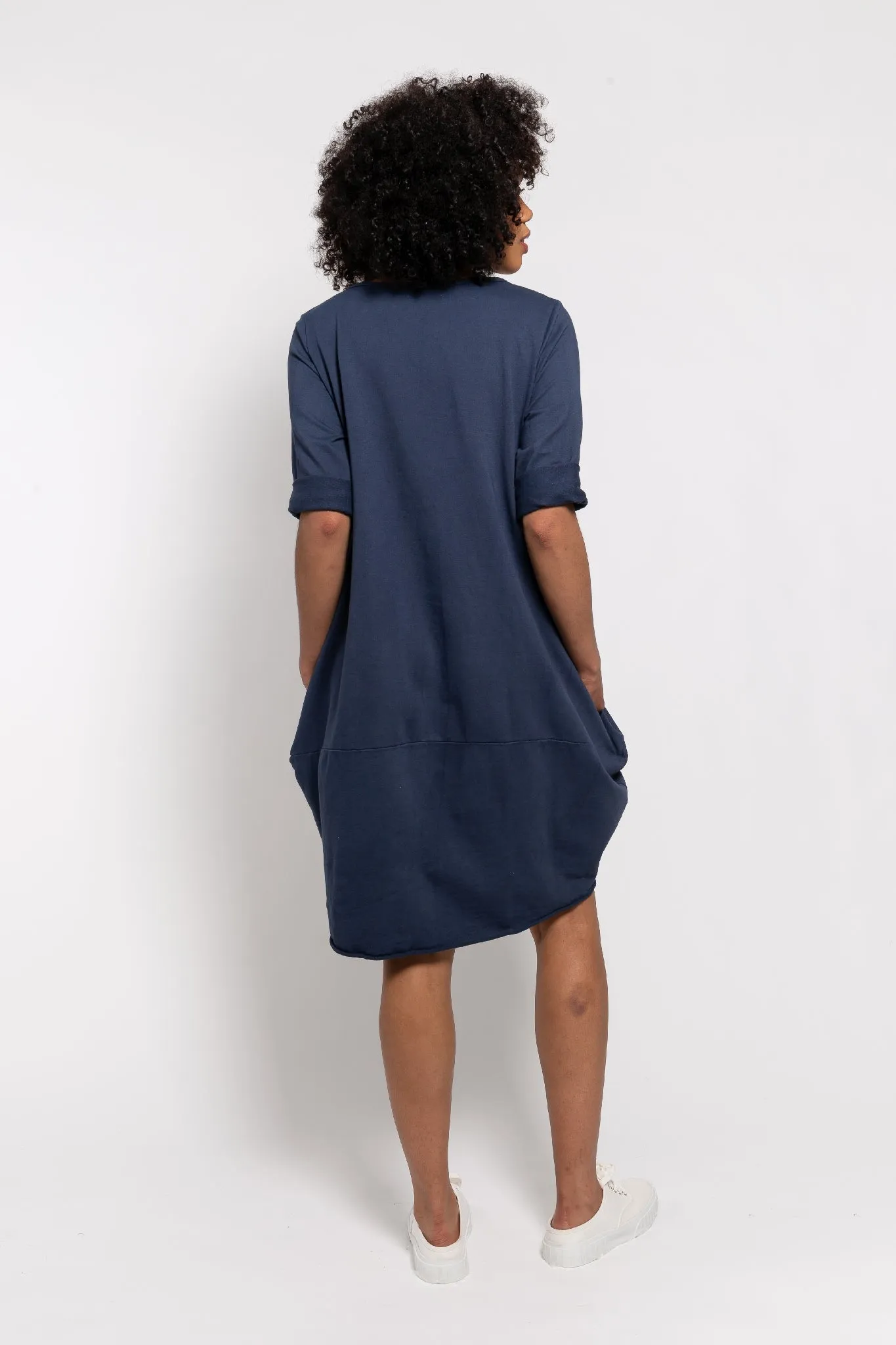 M Made in italy  Women's Knitted 3/4 Sleeve Dress
