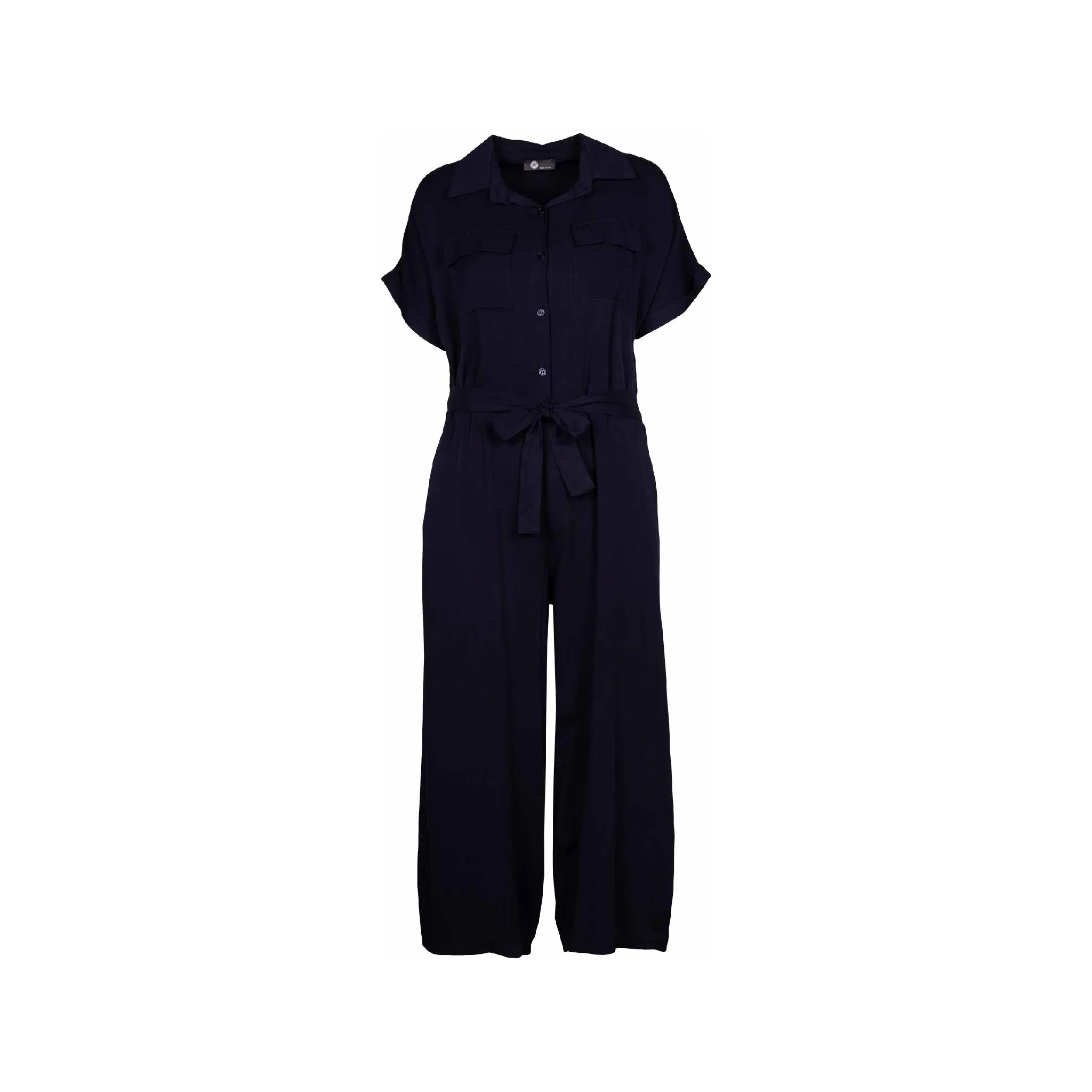 M Made in italy  Women's Woven Short Sleeve Jumpsuit