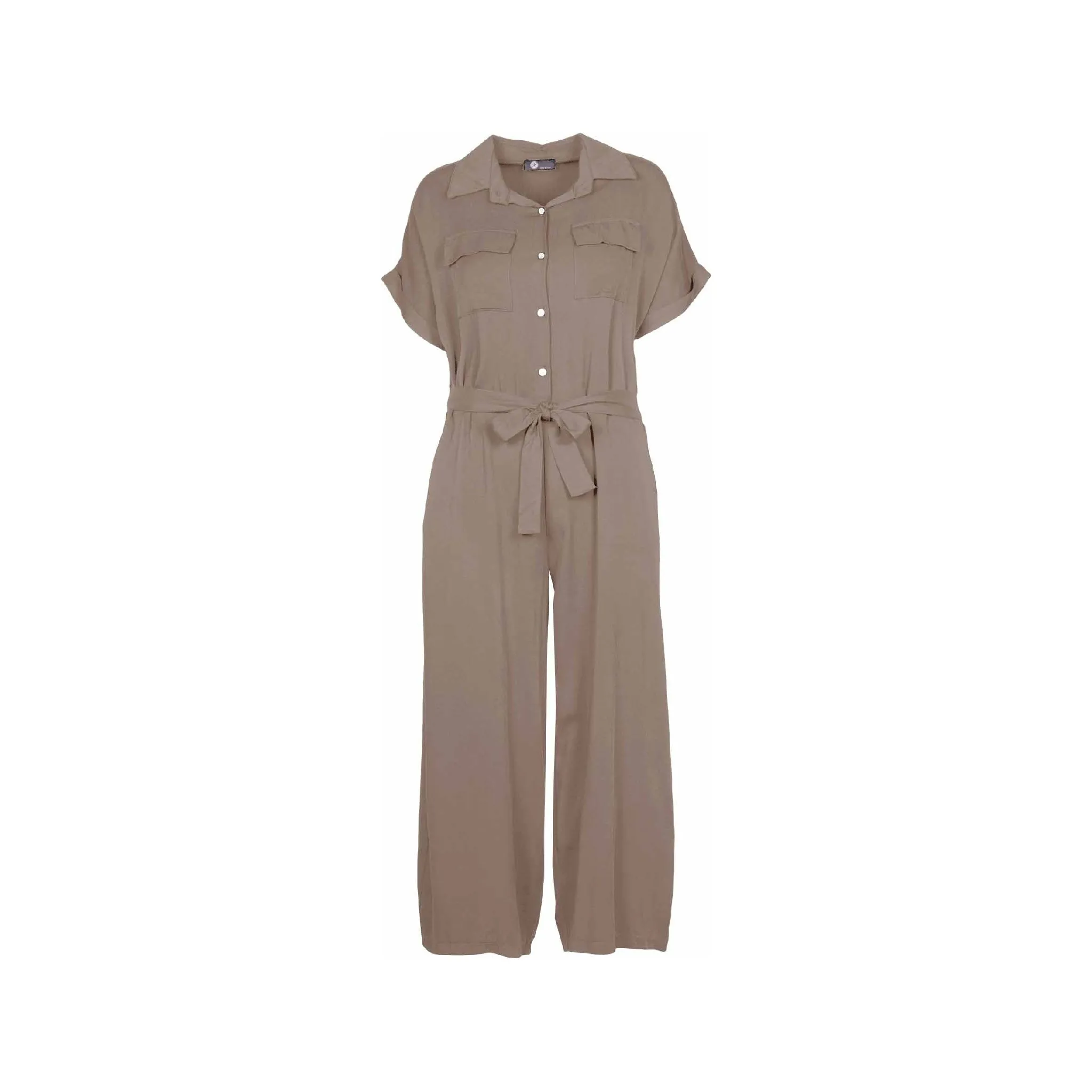 M Made in italy  Women's Woven Short Sleeve Jumpsuit