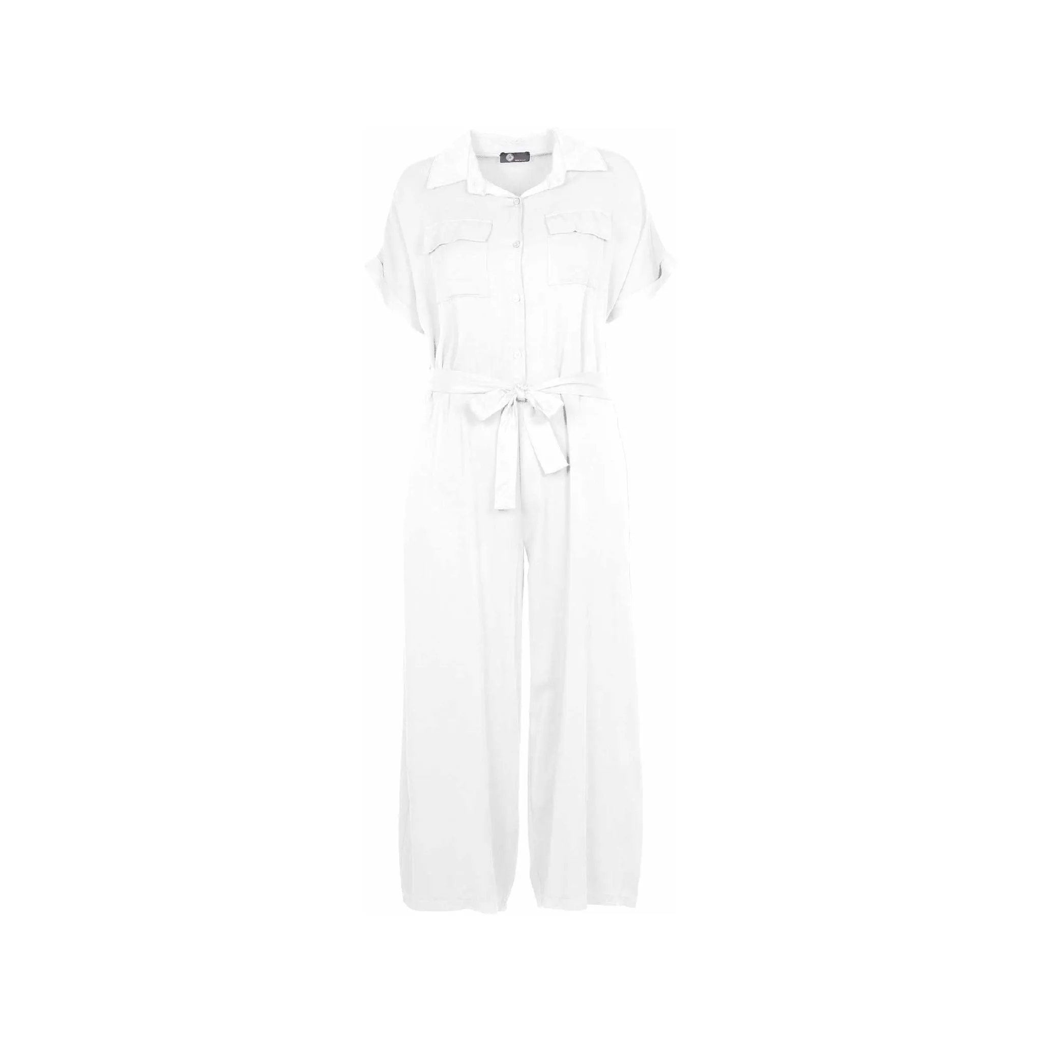 M Made in italy  Women's Woven Short Sleeve Jumpsuit
