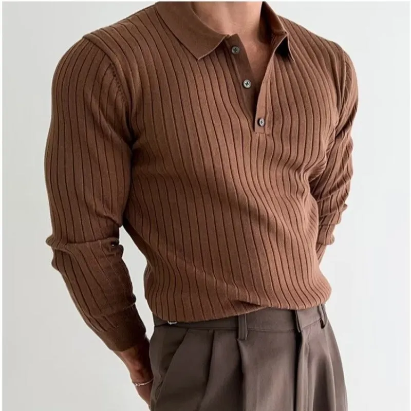 NIVAREN | Autumn Lapel Polo Sweater