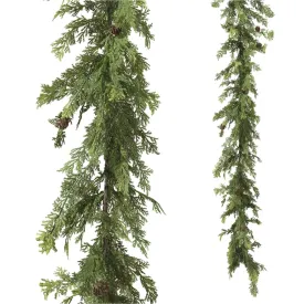 Raz Imports All That Glistens 5.5' Cedar and Pinecone Garland