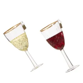 Raz Imports Eric Cortina 2023 5.5" Elegant Wine Ornament, Asst of 2