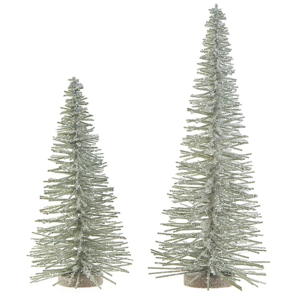 Raz Imports Through The Woods 16" Bottle Brush Tree, Set of 2