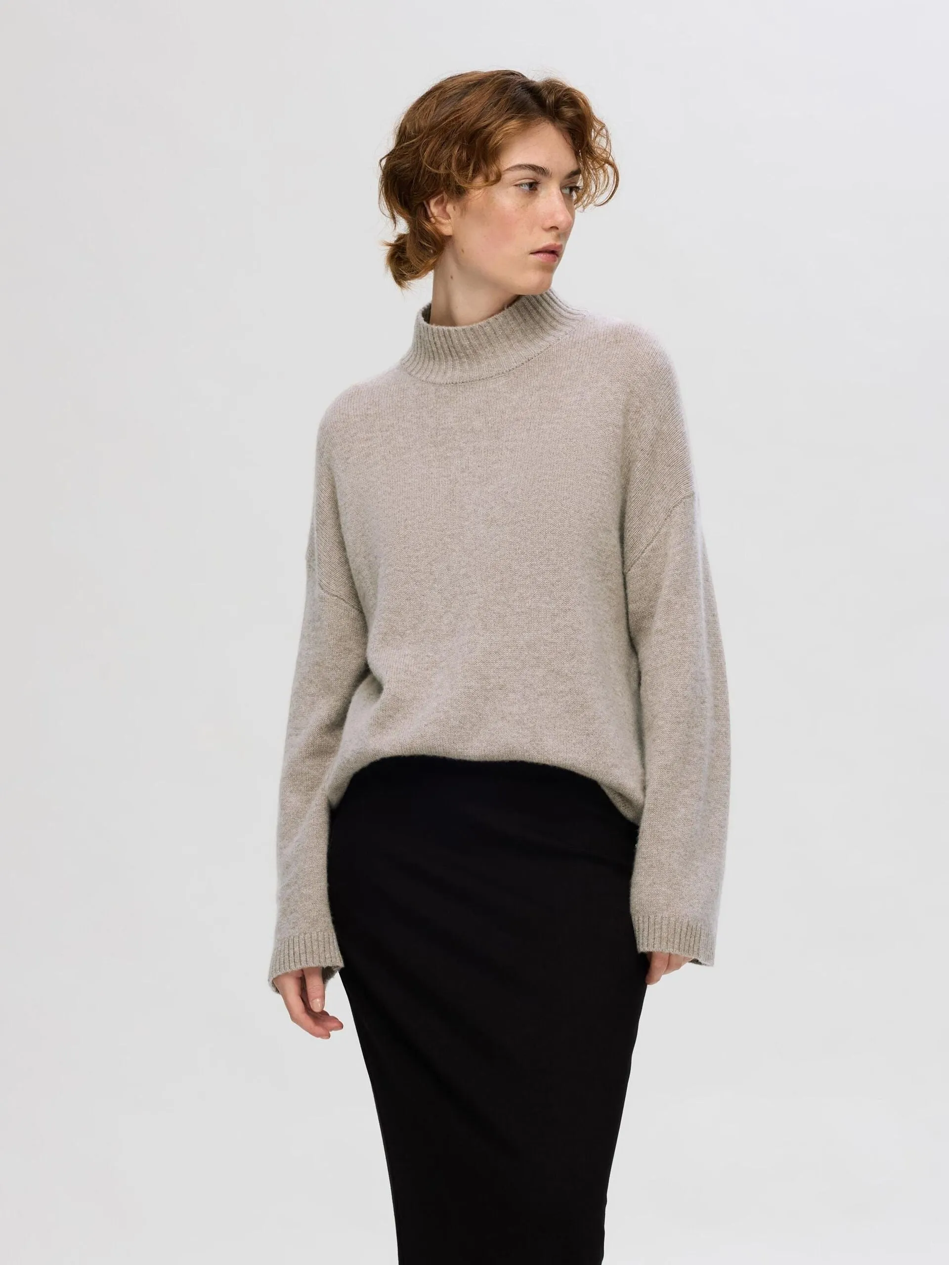 Selected Femme Cille Knit High Neck Sweater