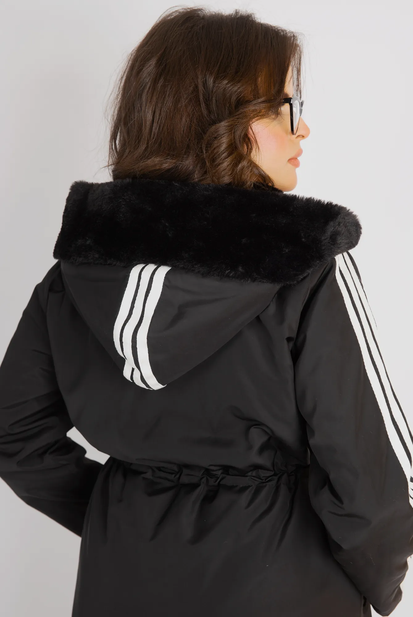Ultimate Hooded Fur-Lined Jacket  - Black
