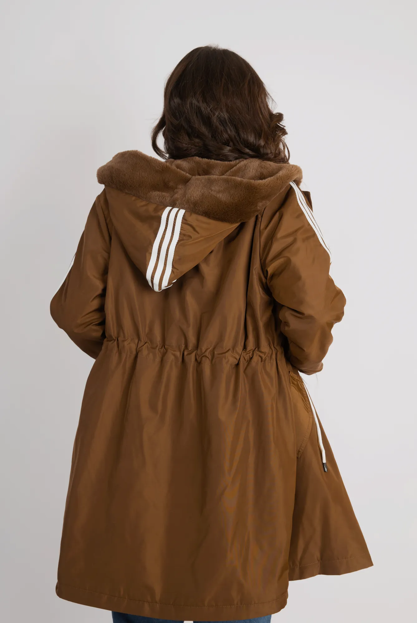 Ultimate Hooded Fur-Lined Jacket - Brown