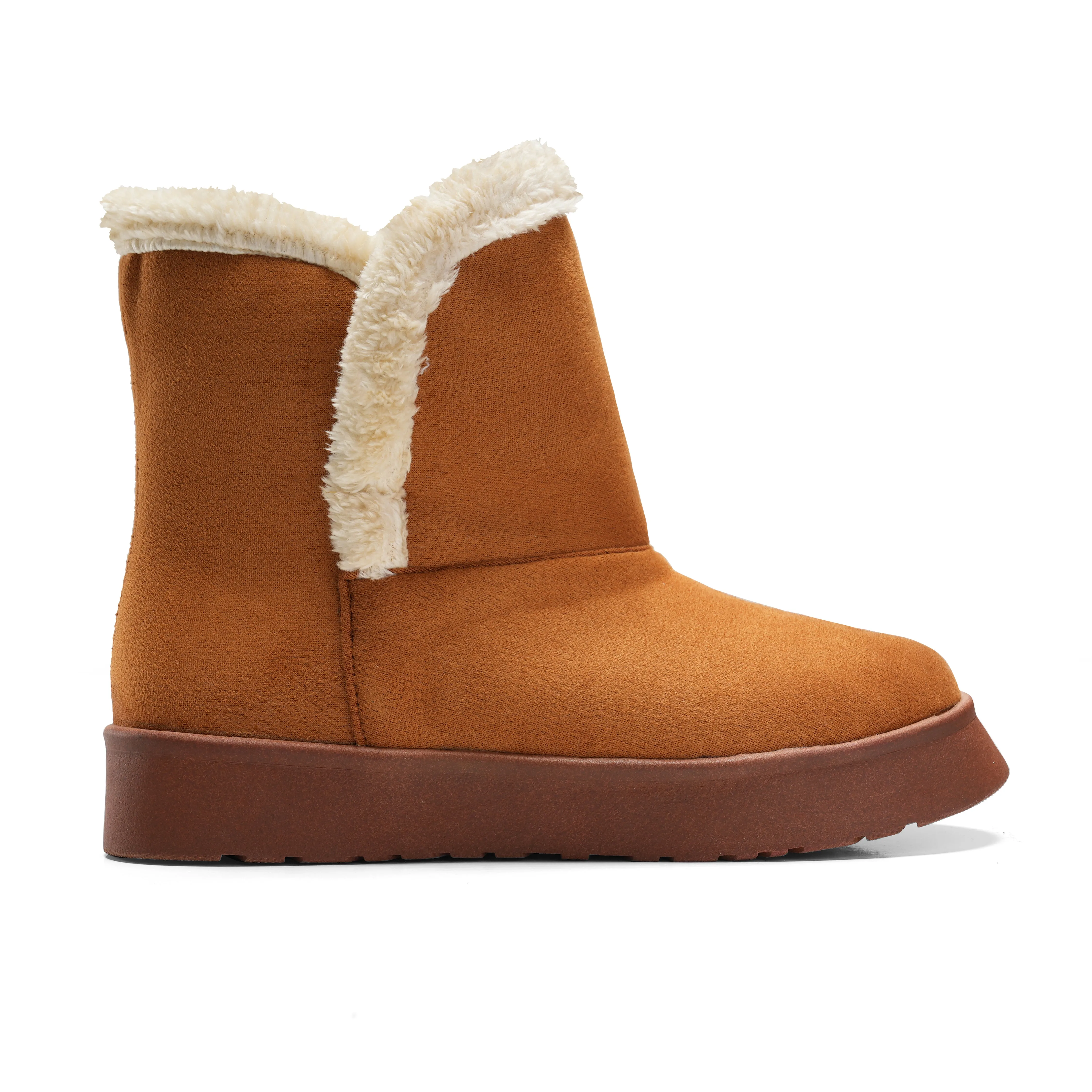 Warm-Lined Boots - Camel