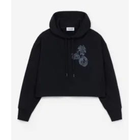 Women Seasonal Graphic Hoodie - Black