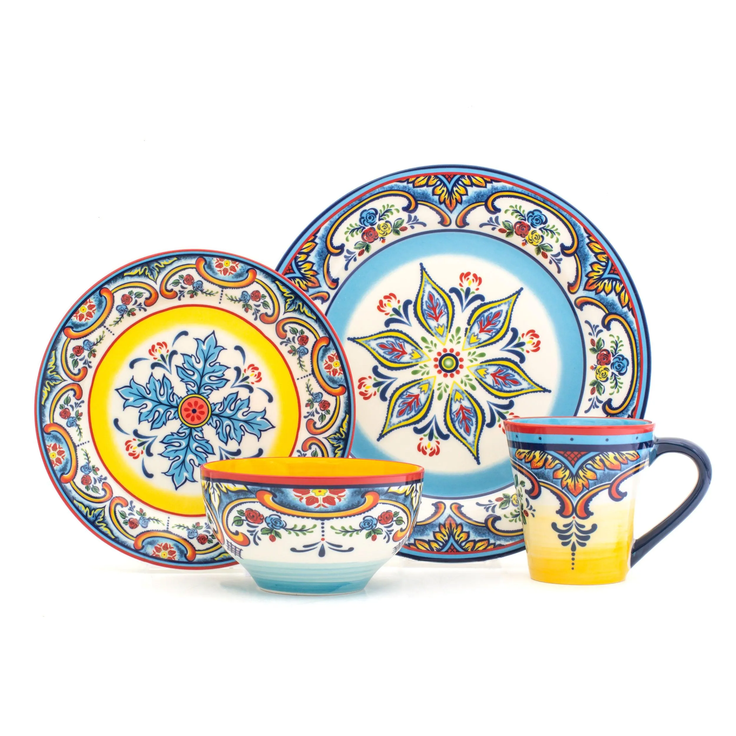 Zanzibar 16 Piece Stoneware Dinnerware Set, Service for 4
