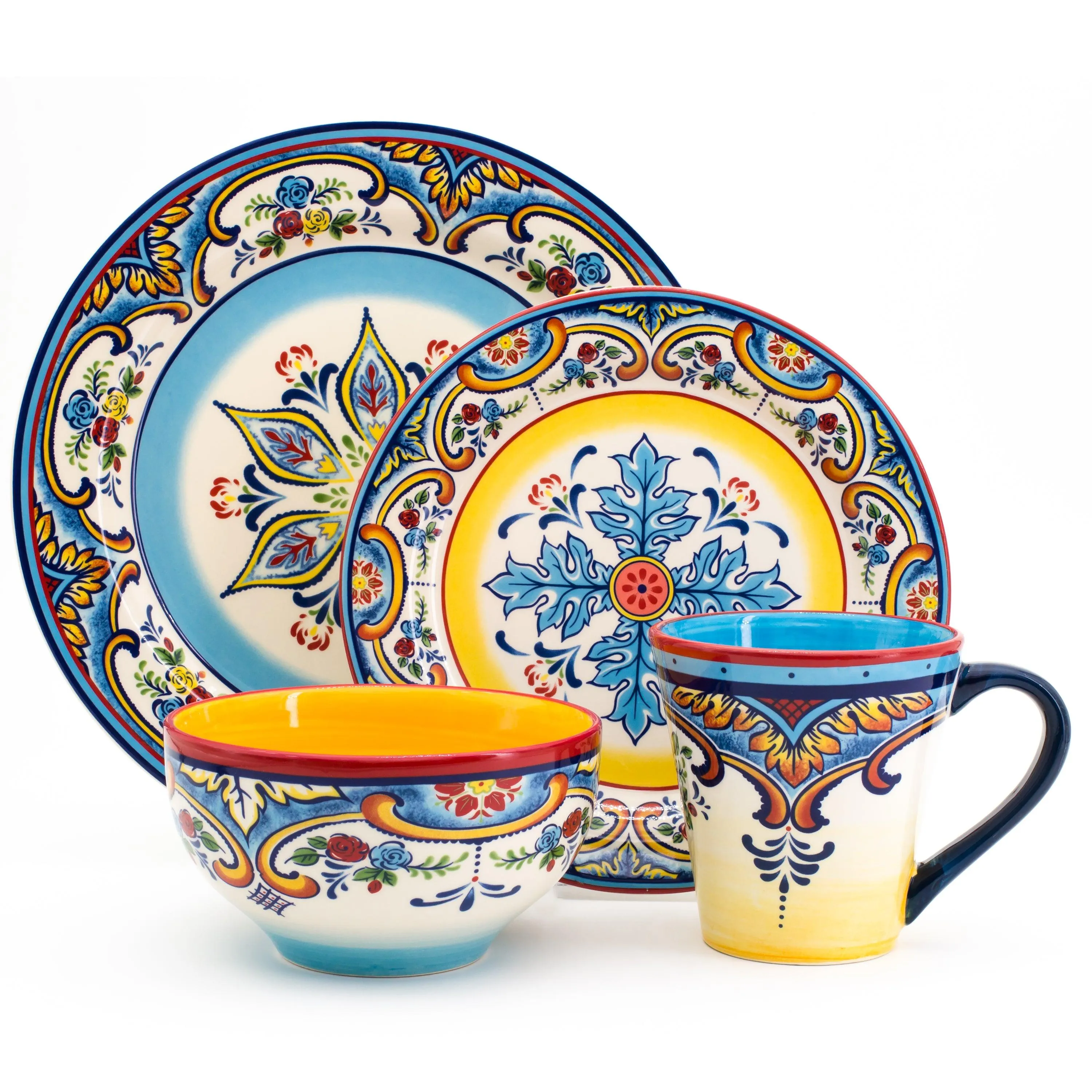 Zanzibar 16 Piece Stoneware Dinnerware Set, Service for 4