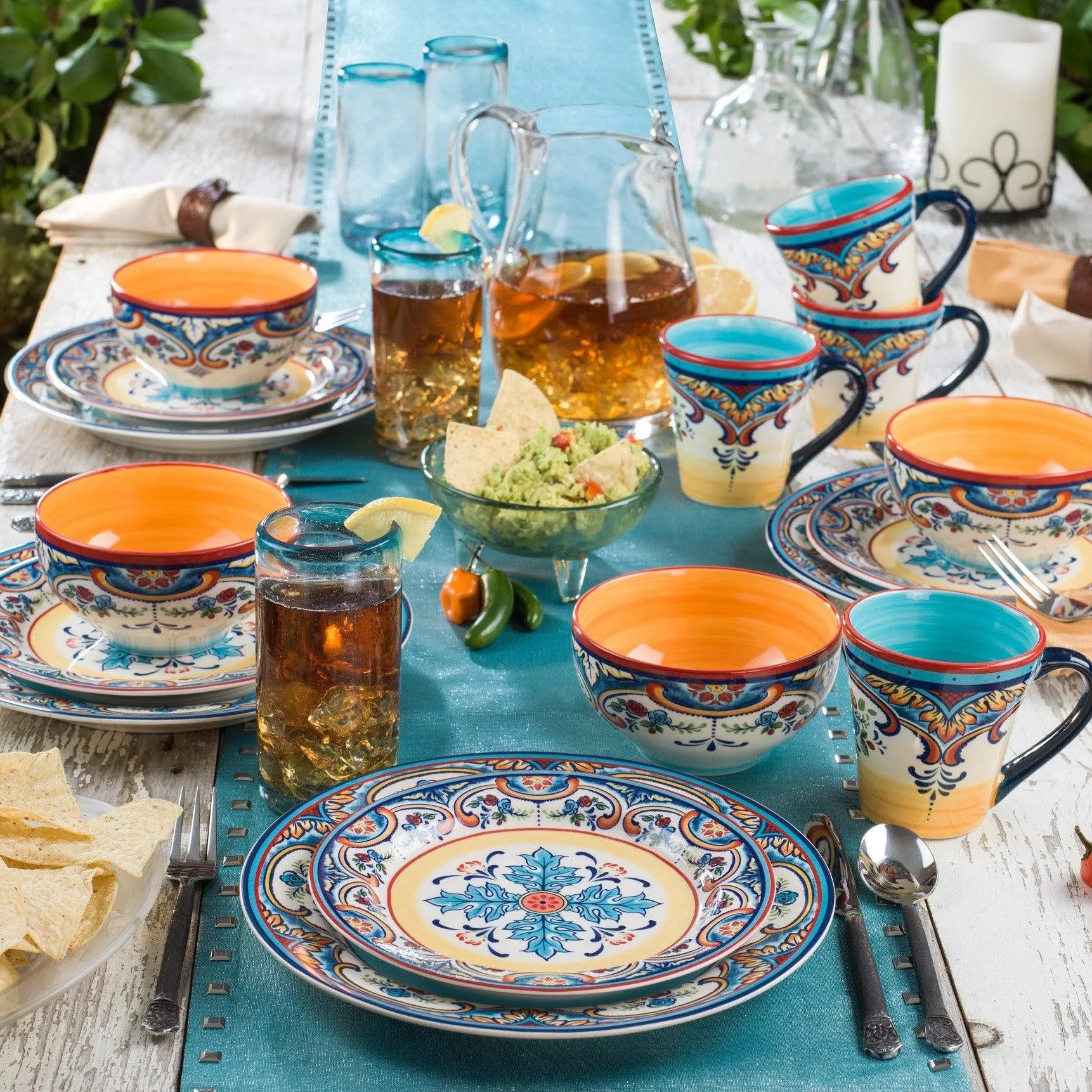 Zanzibar 16 Piece Stoneware Dinnerware Set, Service for 4