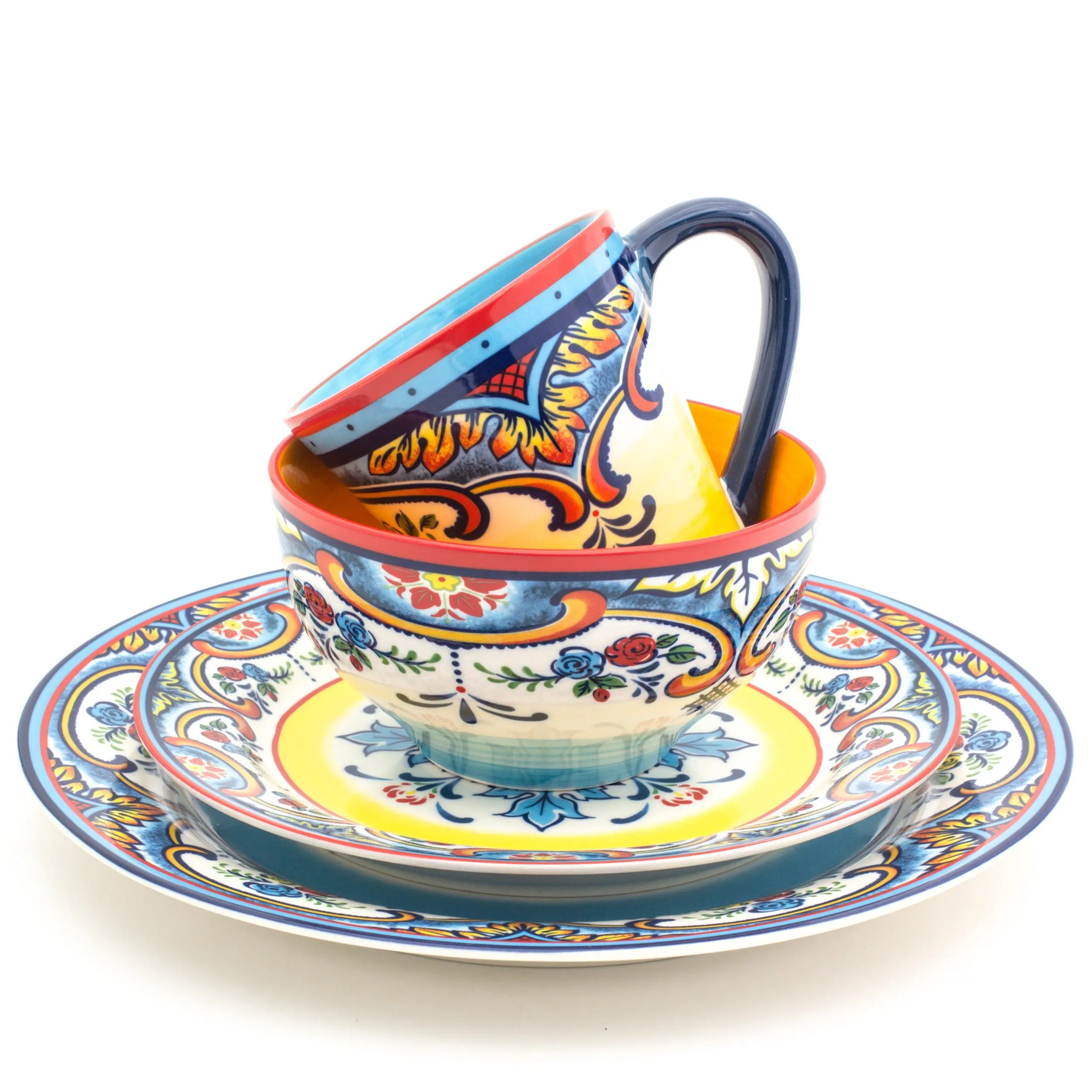Zanzibar 16 Piece Stoneware Dinnerware Set, Service for 4